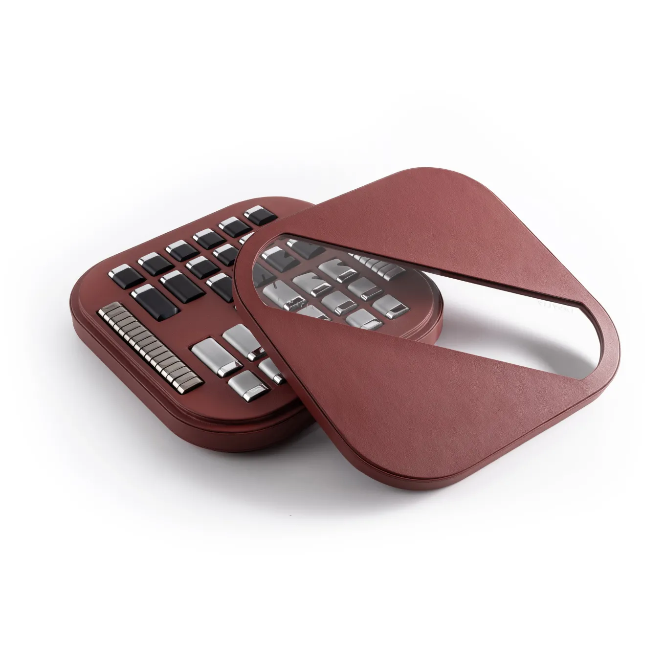 Chess and Checkers Leather Game Set