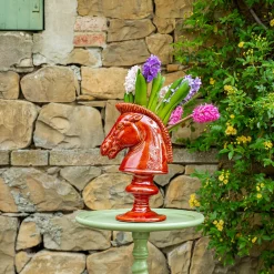 Cheval Blanc Figurative Ceramic Vase