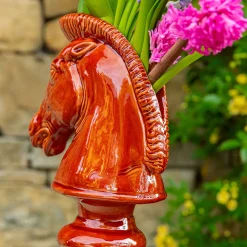 Cheval Blanc Figurative Ceramic Vase