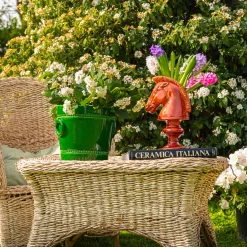 Cheval Blanc Figurative Ceramic Vase