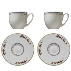 Chinesi Fiori Finiti Set of 2 Tea Cups and Saucers