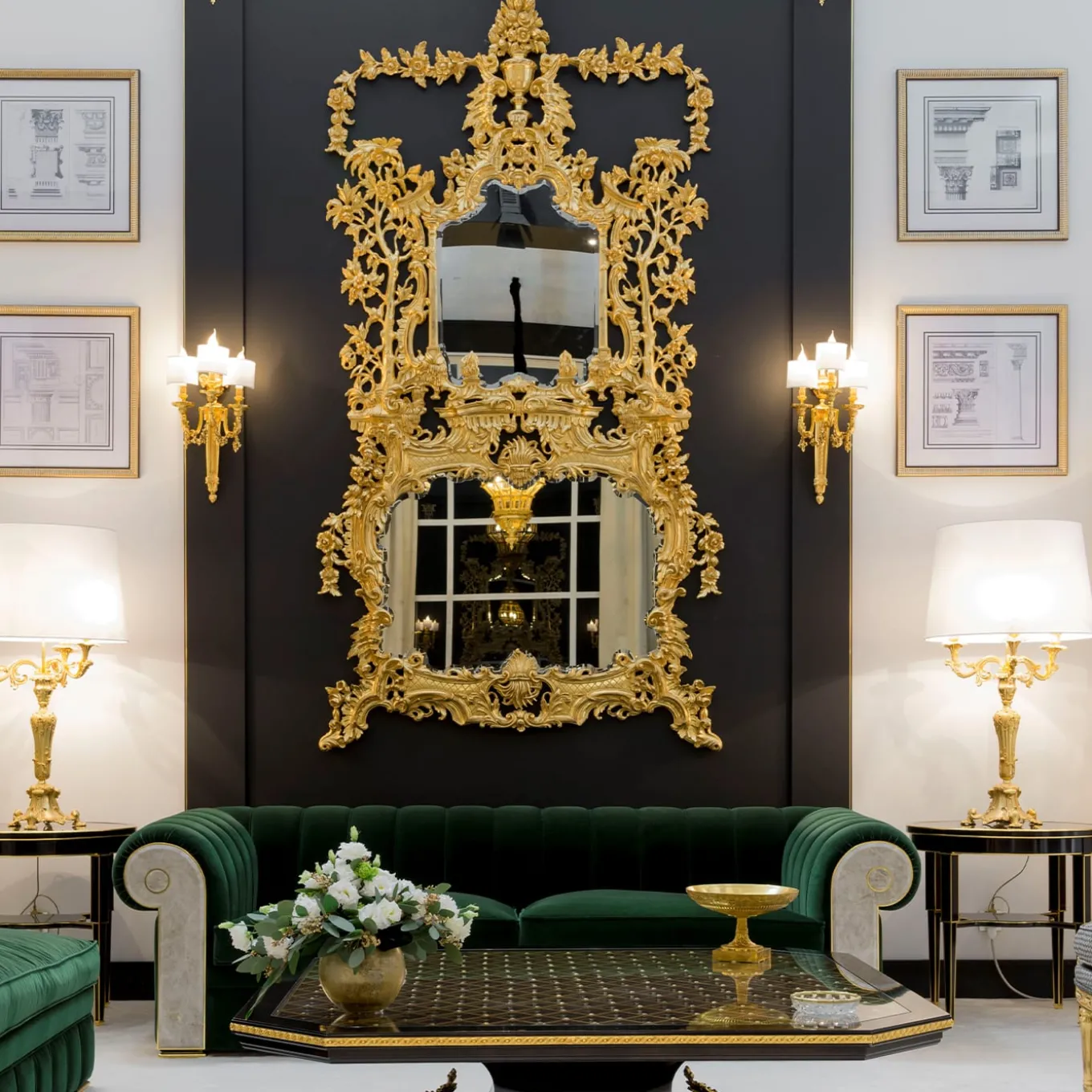 Chippendale-Style Gold Mirror