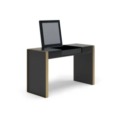 Chloè Black Wood Vanity with Mirror