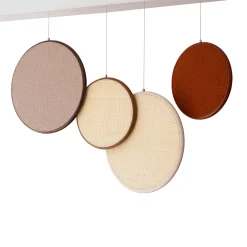 Circle 005 Round Beige Acoustic Panel by Giovanni Crosera