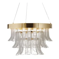 Circle and Glass Single Chandelier