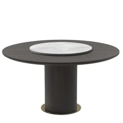 Circle Dining Table with Lazy Susan by Gianluigi Landoni