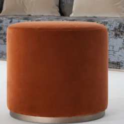Ciro Tondo Red Pouf by Ciarmoli Queda Studio