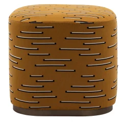 Ciro Yellow Pouf by Ciarmoli Queda Studio