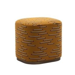 Ciro Yellow Pouf by Ciarmoli Queda Studio