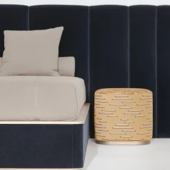 Ciro Yellow Pouf by Ciarmoli Queda Studio