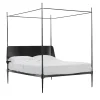 Clamp Black Iron Canopy Double Bed by Francesco Forcellini