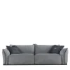 Clapton Silver Nabuk Leather Sofa