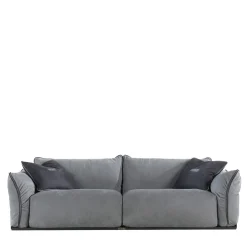 Clapton Silver Nabuk Leather Sofa
