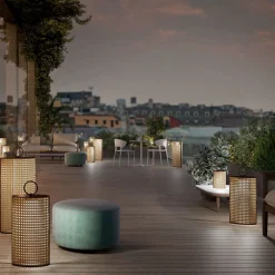 Clara Rechargeable Medium Bronze Outdoor Lantern