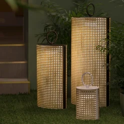 Clara Rechargeable Small White Outdoor Lantern