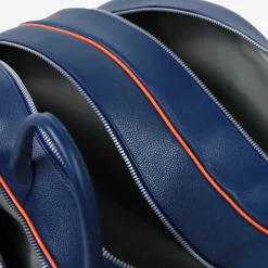 Classic Leather Blue Tennis Backpack