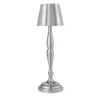 Classic Polished Silver Rechargeable LED Table Lamp