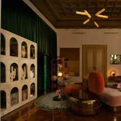 Classic Scroll Malachite Floor Lamp