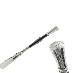 Classic Straight Silver Shoehorn