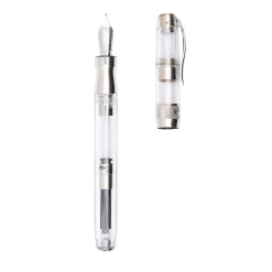 Classic Transparent Medium Fountain Pen with Palladium Trim