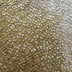 Classical Beige Resin with Bronze Accents Textured Painting