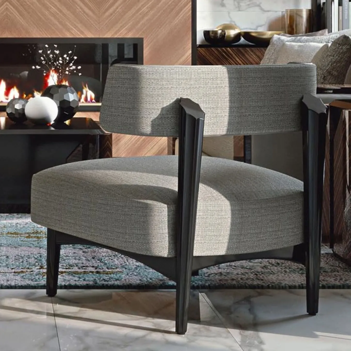 Claude Gray Lounge Chair