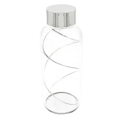 Clear 0.75L Bottle with Silvery Spiral