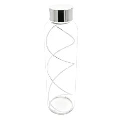 Clear 1L Bottle with Silvery Spiral