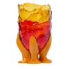 Clear Orange and Fuchsia Large Vase by Gaetano Pesce