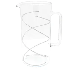 Clear Pitcher with Silvery Spiral