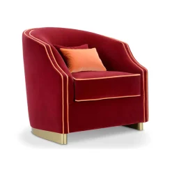 Cleio Small Burgundy Armchair