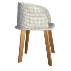 Cleo Beige Accoya Wood Tub Chair by Marco Acerbis