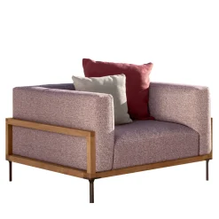 Cleo Brown Accoya Wood Armchair by Marco Acerbis