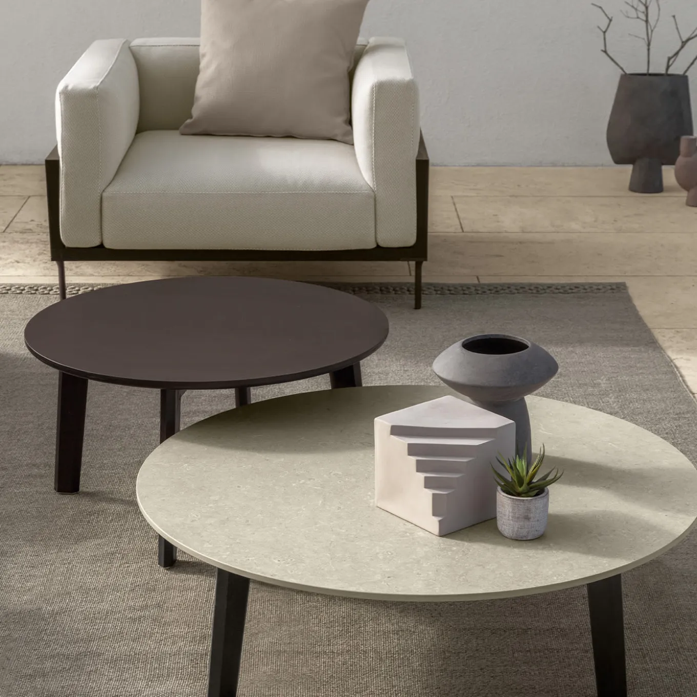 Cleo White Rosewood Armchair by Marco Acerbis