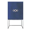 Cleofe Blue Lapis & Silver Bar Cabinet