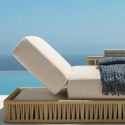Cliff Beige Sunbed by Ludovica & Roberto Palomba