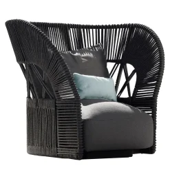 Cliff Deco Gray Lounge Armchair by Ludovica & Roberto Palomba