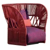 Cliff Deco Red Lounge Armchair by Ludovica & Roberto Palomba