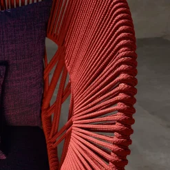 Cliff Deco Red Lounge Armchair by Ludovica & Roberto Palomba