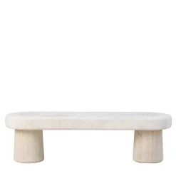 Clio Travertine Stone Bench