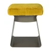 Clio Yellow with Metal Base Stool