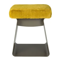 Clio Yellow with Metal Base Stool