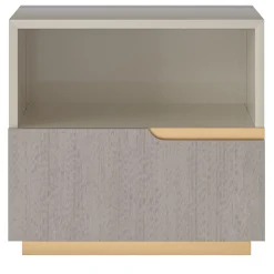 Clizia Open White Bedside Table