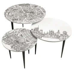 Close Up Milano Set of Three Nesting Tables