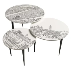 Close Up Venezia Set of Three Nesting Tables