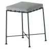 Club Blue Wrought Iron Stool