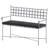 Club Slate-Blue Wrought Iron Bench