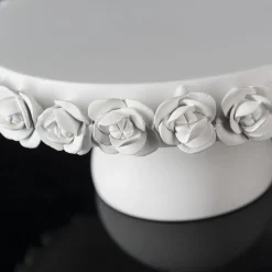 Coco Camelie Flowery White Cake Stand
