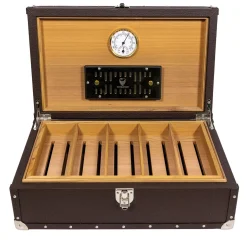 Cocoa Brown Cigar Humidor Box for 100