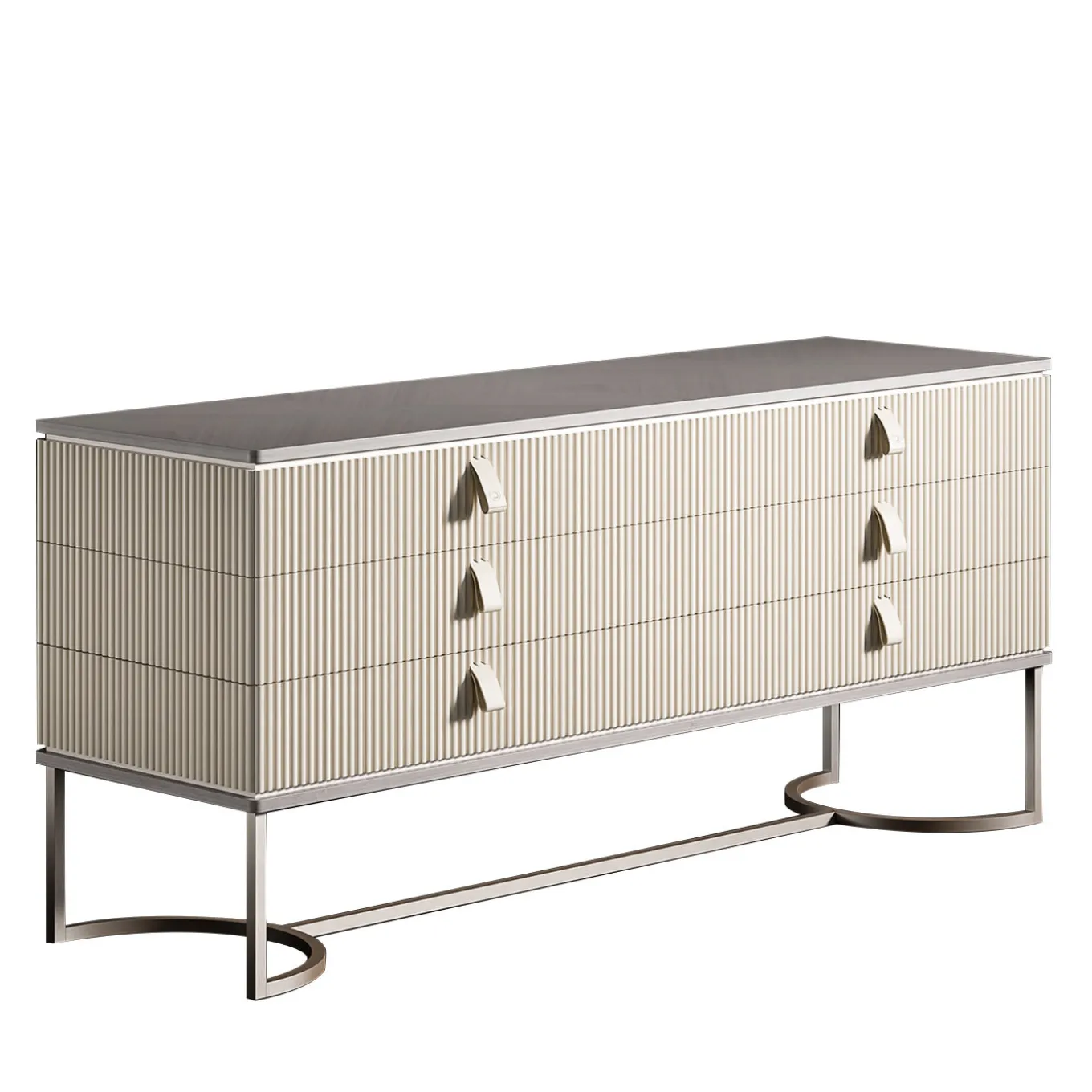 Cocoon Dresser With Metal Base